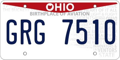 OH license plate GRG7510