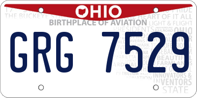 OH license plate GRG7529