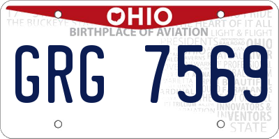 OH license plate GRG7569