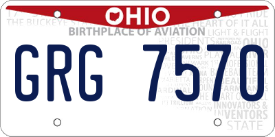 OH license plate GRG7570