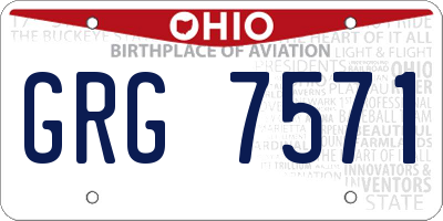 OH license plate GRG7571