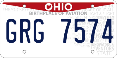 OH license plate GRG7574