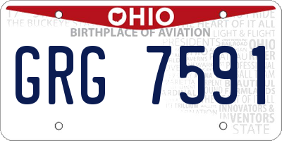 OH license plate GRG7591
