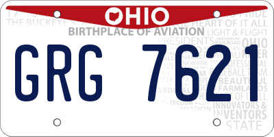 OH license plate GRG7621