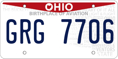 OH license plate GRG7706