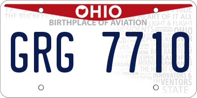 OH license plate GRG7710