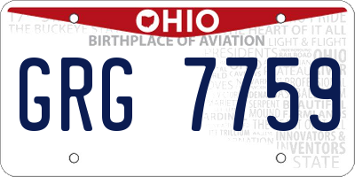 OH license plate GRG7759