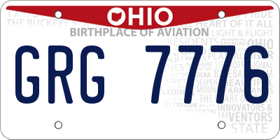 OH license plate GRG7776