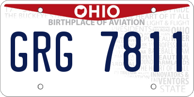 OH license plate GRG7811