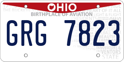OH license plate GRG7823