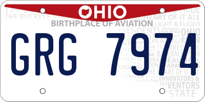 OH license plate GRG7974