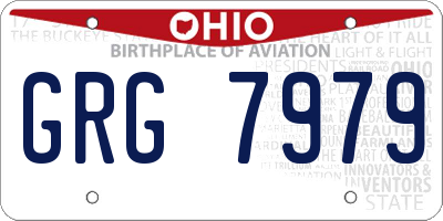 OH license plate GRG7979