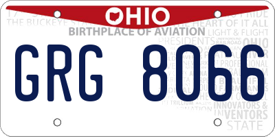 OH license plate GRG8066