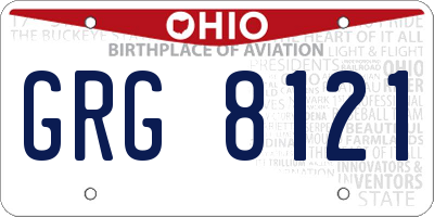 OH license plate GRG8121