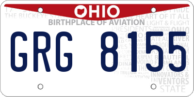 OH license plate GRG8155