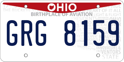 OH license plate GRG8159