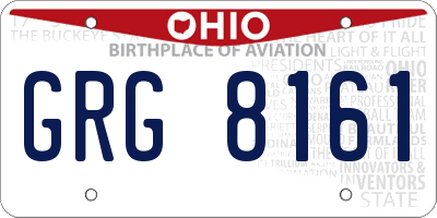 OH license plate GRG8161