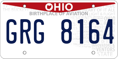 OH license plate GRG8164