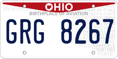 OH license plate GRG8267