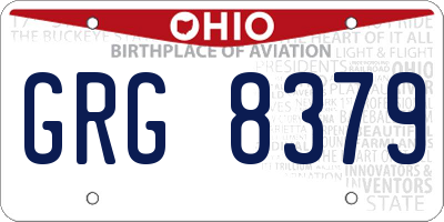 OH license plate GRG8379