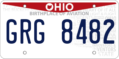 OH license plate GRG8482