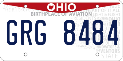 OH license plate GRG8484