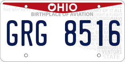 OH license plate GRG8516