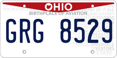 OH license plate GRG8529
