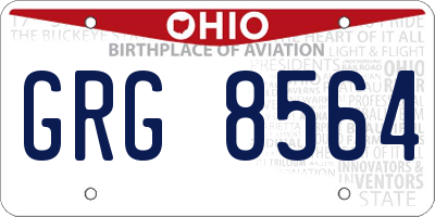 OH license plate GRG8564