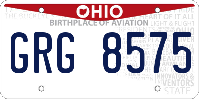 OH license plate GRG8575