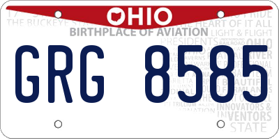 OH license plate GRG8585