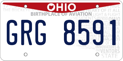 OH license plate GRG8591