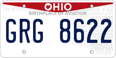 OH license plate GRG8622
