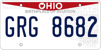 OH license plate GRG8682