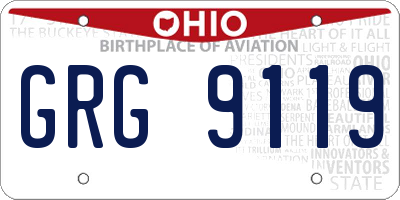 OH license plate GRG9119