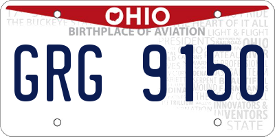 OH license plate GRG9150