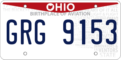OH license plate GRG9153