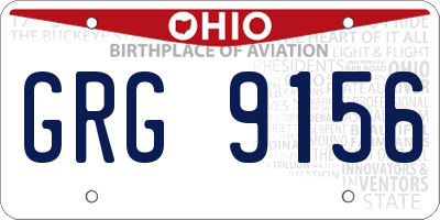 OH license plate GRG9156
