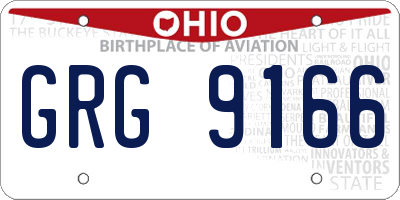 OH license plate GRG9166
