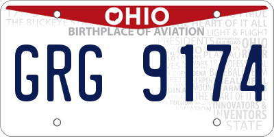OH license plate GRG9174