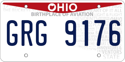 OH license plate GRG9176
