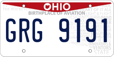 OH license plate GRG9191