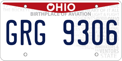 OH license plate GRG9306