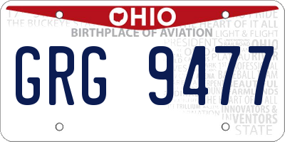 OH license plate GRG9477