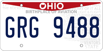 OH license plate GRG9488