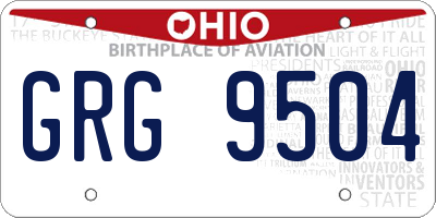 OH license plate GRG9504