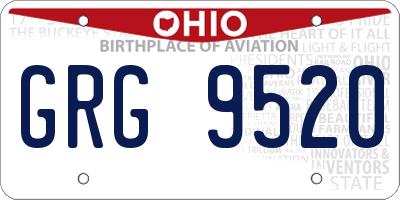 OH license plate GRG9520