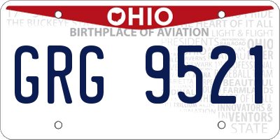 OH license plate GRG9521