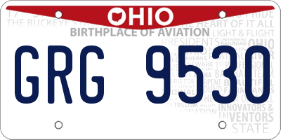 OH license plate GRG9530