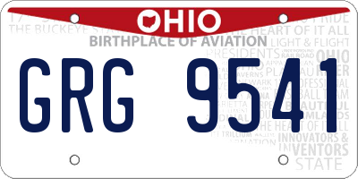 OH license plate GRG9541
